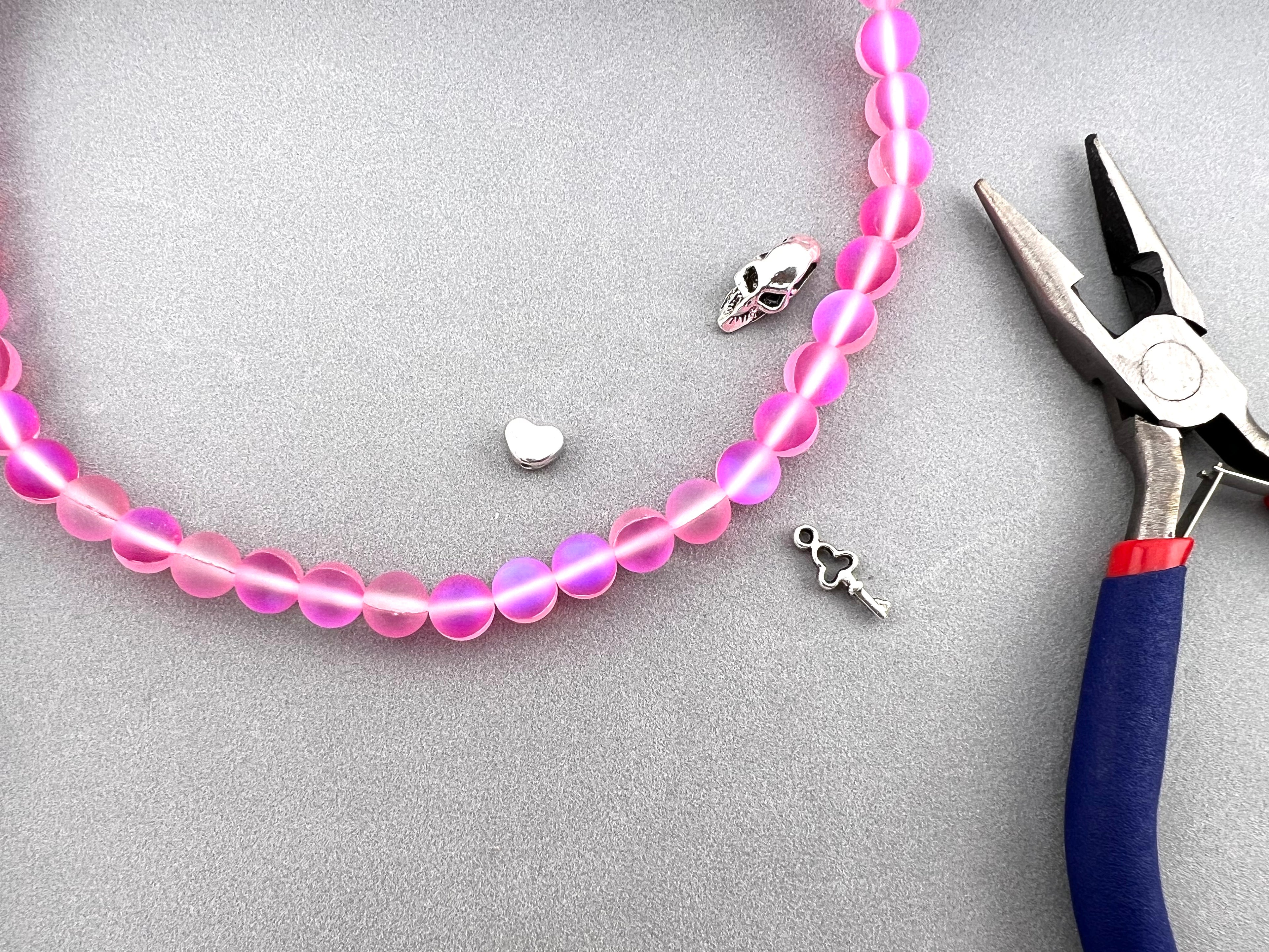Aurora Glass Beads Matte Matte Pink