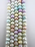8mm Glass Faceted Rondelle Beads Mix Colour