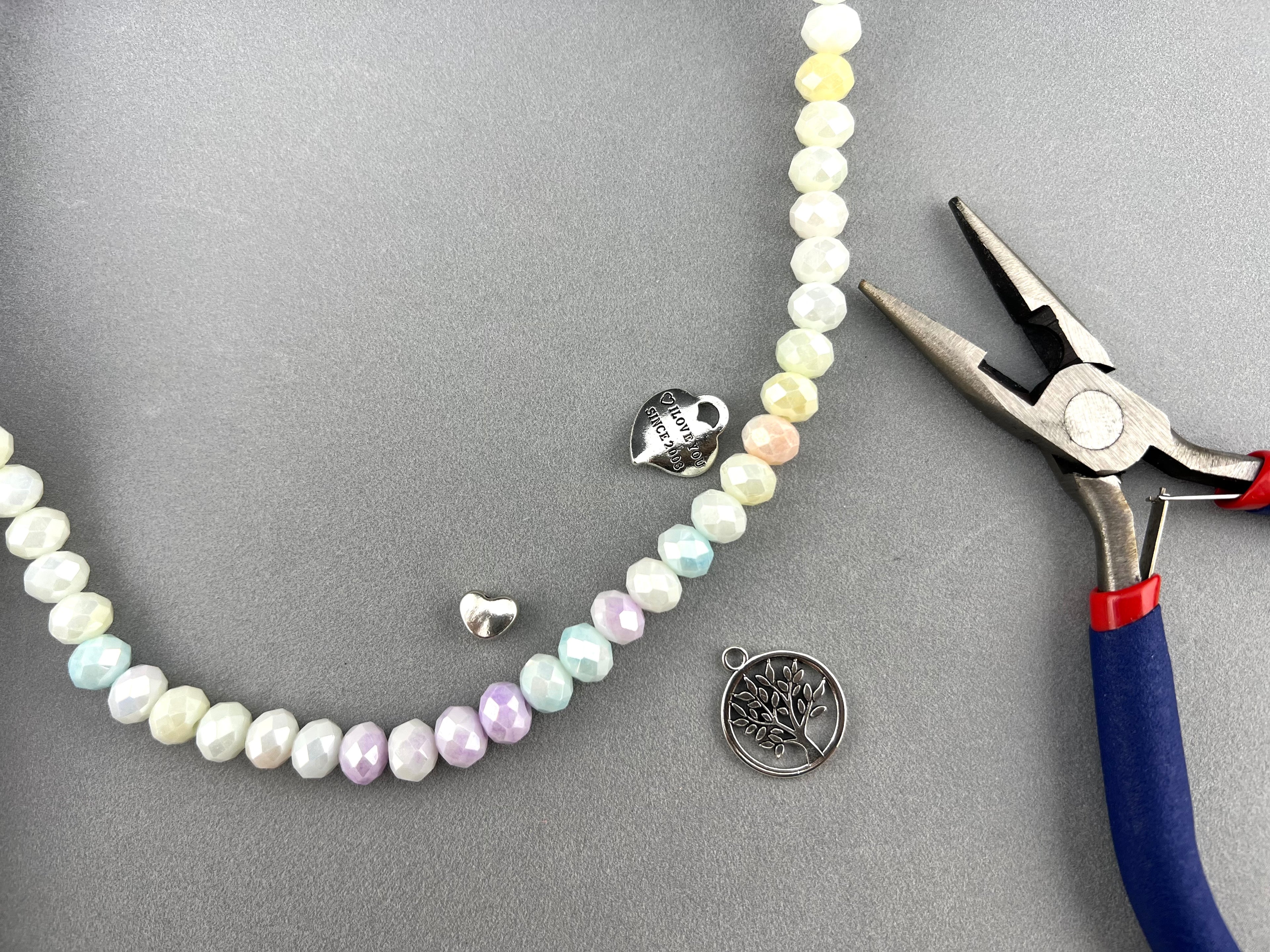 8mm Glass Faceted Rondelle Beads Mix Colour