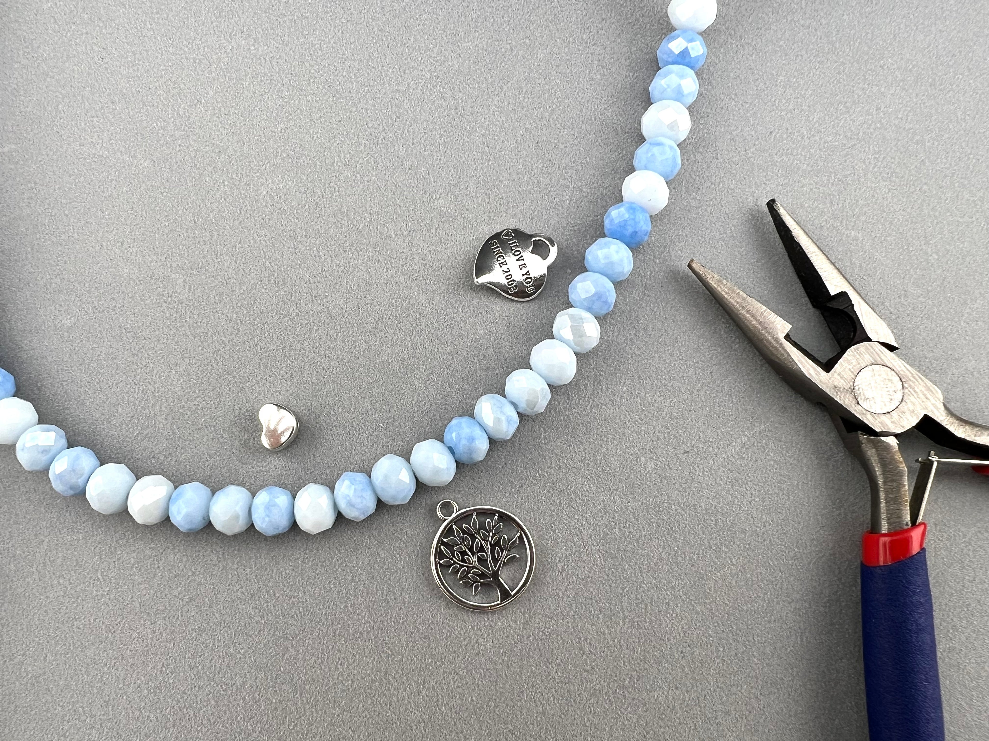 8mm Glass Faceted Rondelle Beads Dark Blue-White