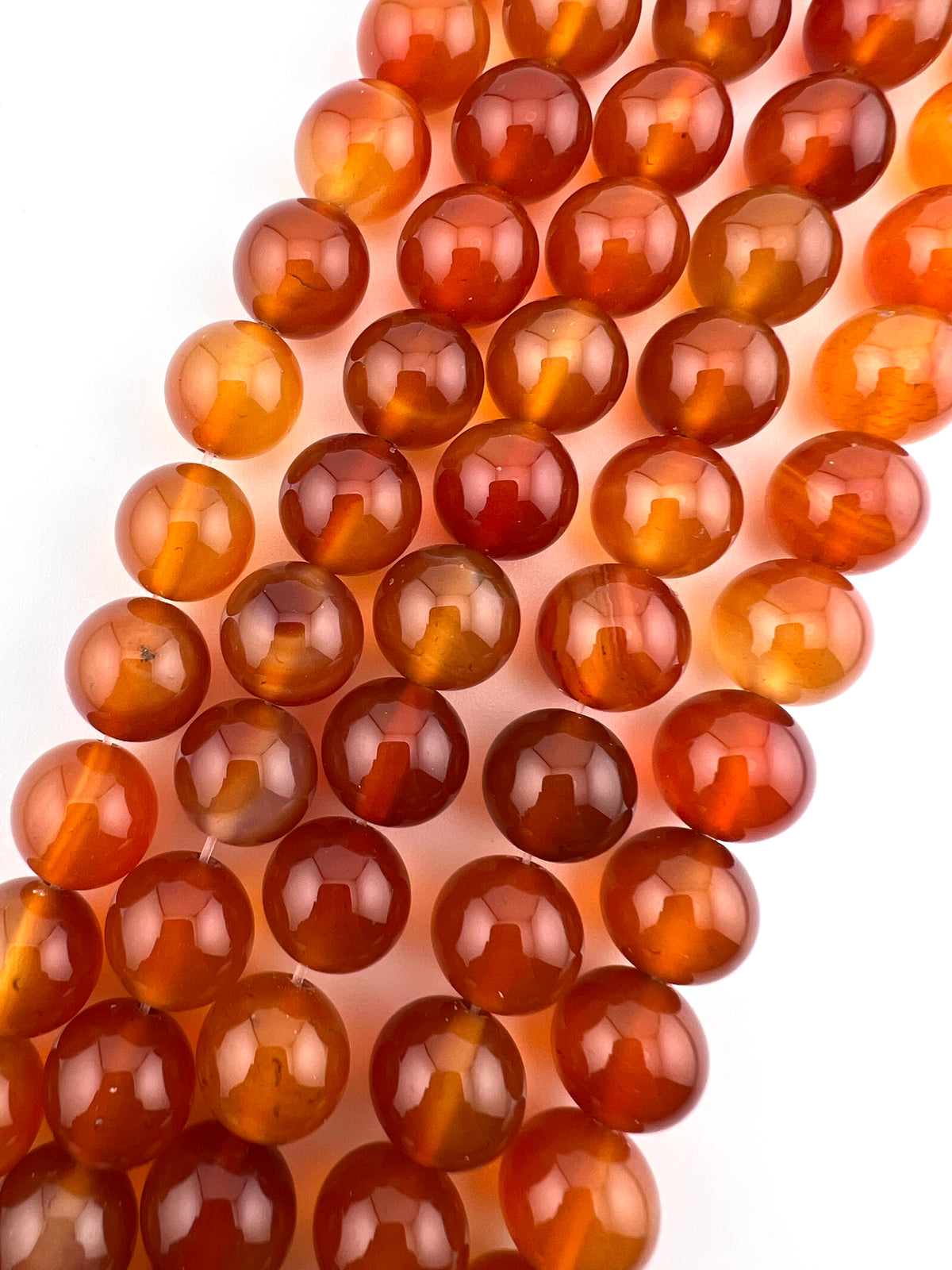 Fire Agate Beads Available in 10mm, 12mm, 14mm, 16mm Sizes