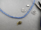 6mm Faceted Squished Bicone Glass Beads Blue