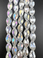 12mm*8mm Glass Tear Drop Beads Crystal AB