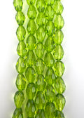12mm*8mm Glass Tear Drop Beads Green