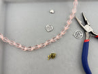 12mm*8mm Glass Tear Drop Beads Transparent Pink