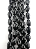 12mm*8mm Glass Tear Drop Beads Black
