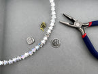 8mm Glass Star Beads Strand Crsytal AB