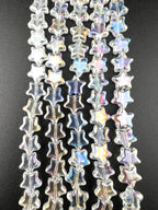 8mm Glass Star Beads Strand Crsytal AB