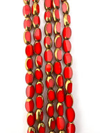 4mm*6mm Oval Rice Beads Strand Orange