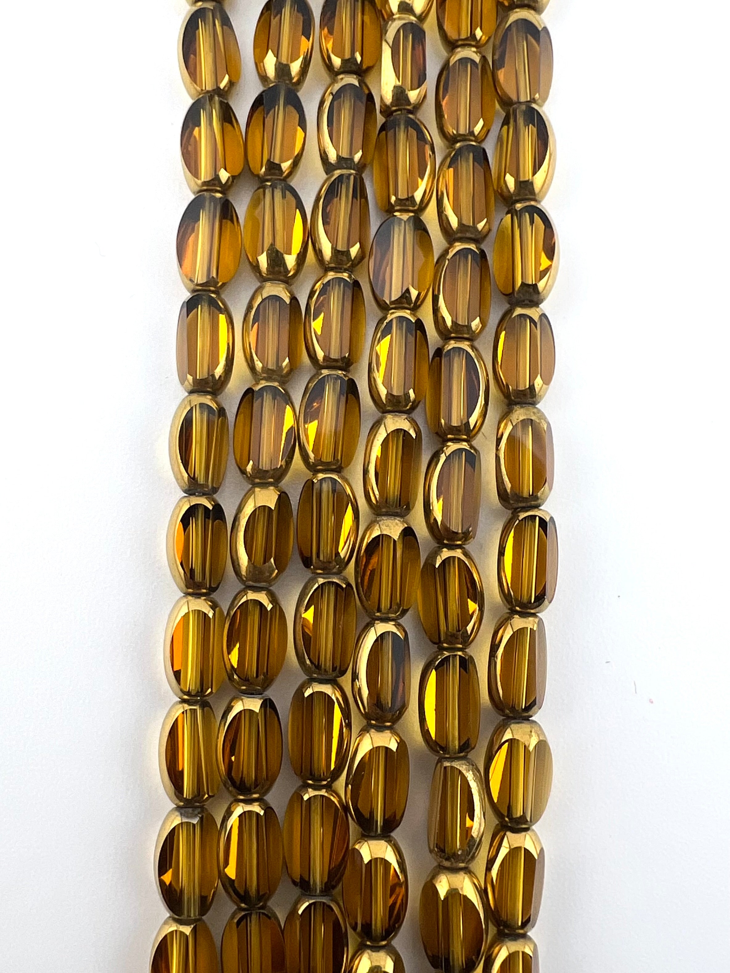 4mm*6mm Oval Rice Beads Strand Topaz