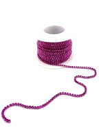 2mm Purple Metal Rhinestone Banding With Purple Crystal
