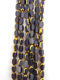 4mm*6mm Oval Rice Beads Strand Dark Mauve