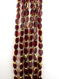 4mm*6mm Oval Rice Beads Strand Red