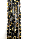 4mm*6mm Oval Rice Beads Strand Black
