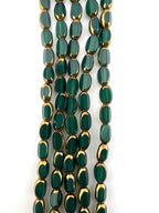 4mm*6mm Oval Rice Beads Strand Green