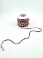 2mm Pink Metal Rhinestone Banding With Clear Crystal