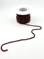 2mm Red Metal Rhinestone Banding With Red Crystal