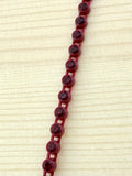 2.6mm Red Plastic Rhinestone Banding With Red Crystal