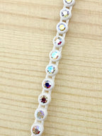 2.6mm White Plastic Rhinestone Banding With Clear AB Crystal