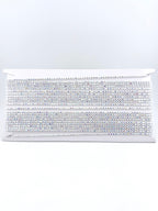 2.6mm White Plastic Rhinestone Banding With Clear AB Crystal