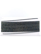 2.6mm Black Plastic Rhinestone Banding With Clear AB Crystal