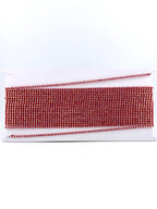 2.6mm Red Plastic Rhinestone Banding With Clear AB Crystal