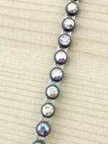 3.2mm Gray Plastic Rhinestone Banding With Clear AB Crystal