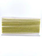 3.2mm Yellow Plastic Rhinestone Banding With Clear Crystal