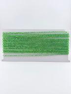 3.2mm Light Green Plastic Rhinestone Banding With Clear AB Crystal