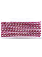 3.2mm Pink Plastic Rhinestone Banding With Clear AB Crystal