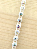 3.2mm White Plastic Rhinestone Banding With Clear AB Crystal