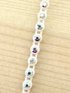 3.2mm White Plastic Rhinestone Banding With Clear AB Crystal