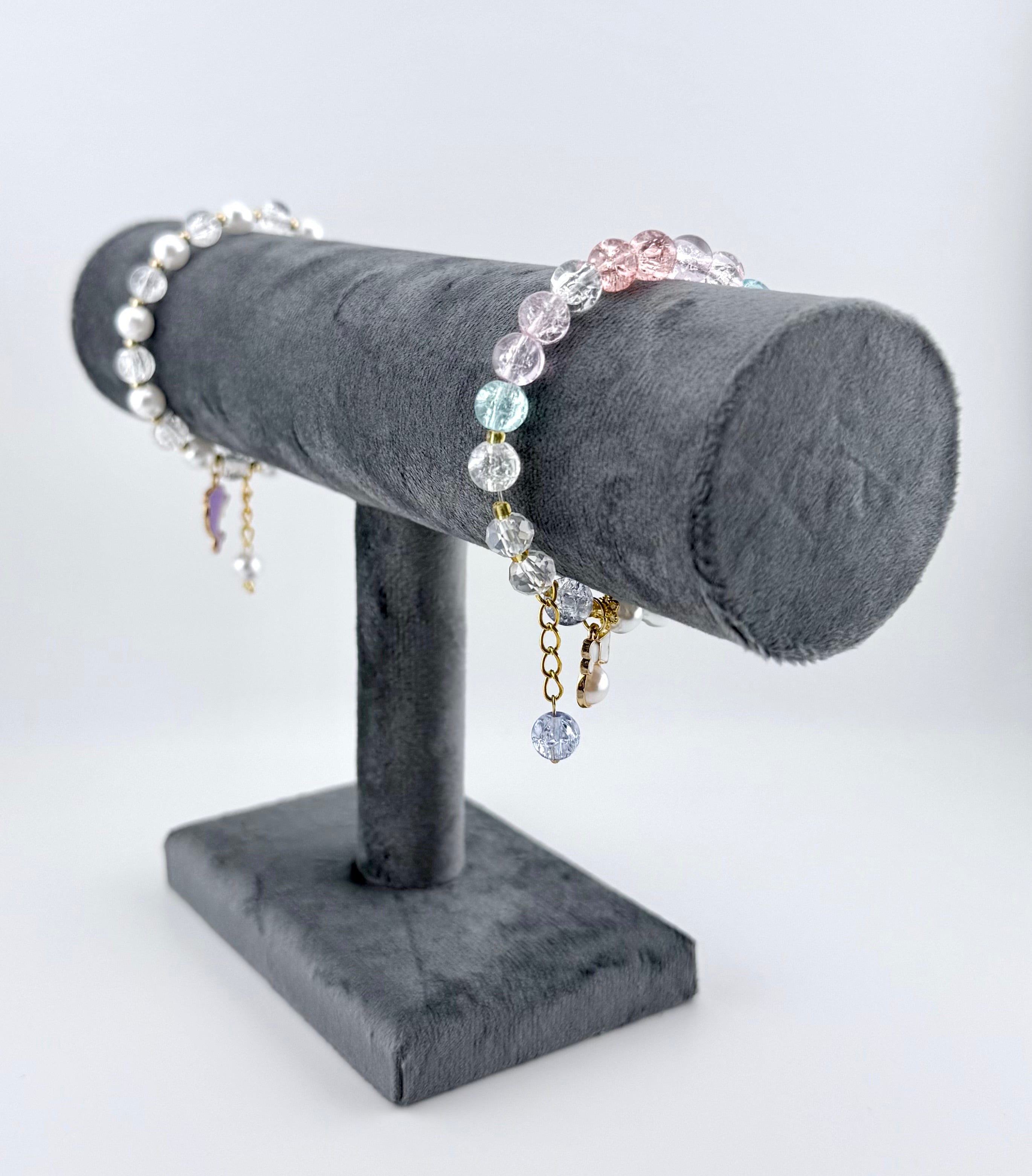 Velvet Bracelet Display Stand Gray
