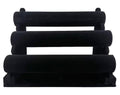 Velvet 3-Tier Bracelet Display Stand Black