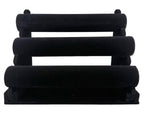 Velvet 3-Tier Bracelet Display Stand Black