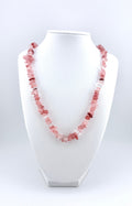 White Leather Necklace Display Bust Small