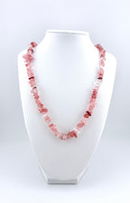 White Leather Necklace Display Bust Small