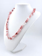 White Leather Necklace Display Bust Small