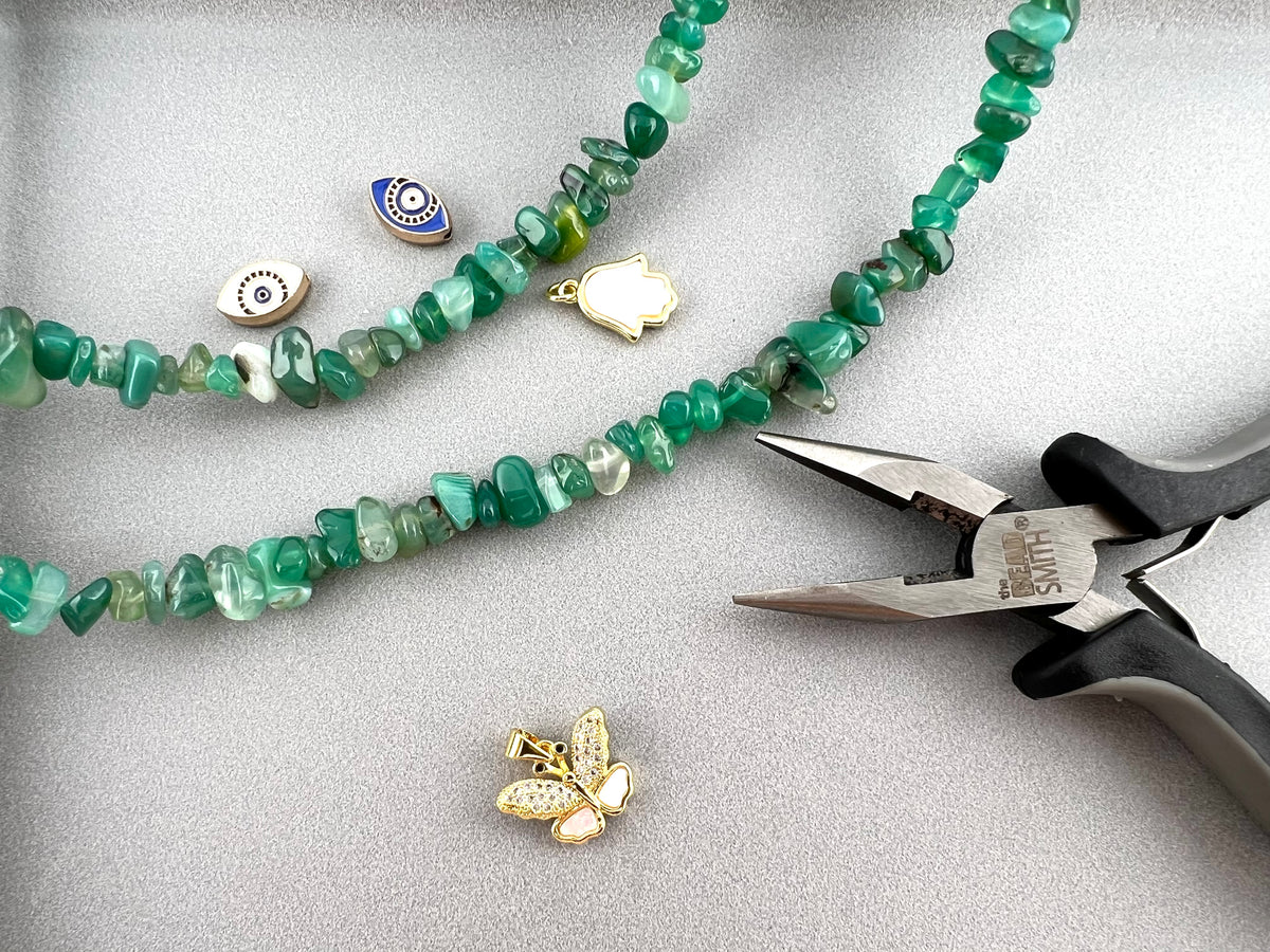 Natural Stone Green Agate Chip Beads 5-8mm