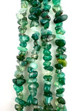Natural Stone Green Agate Chip Beads 5-8mm
