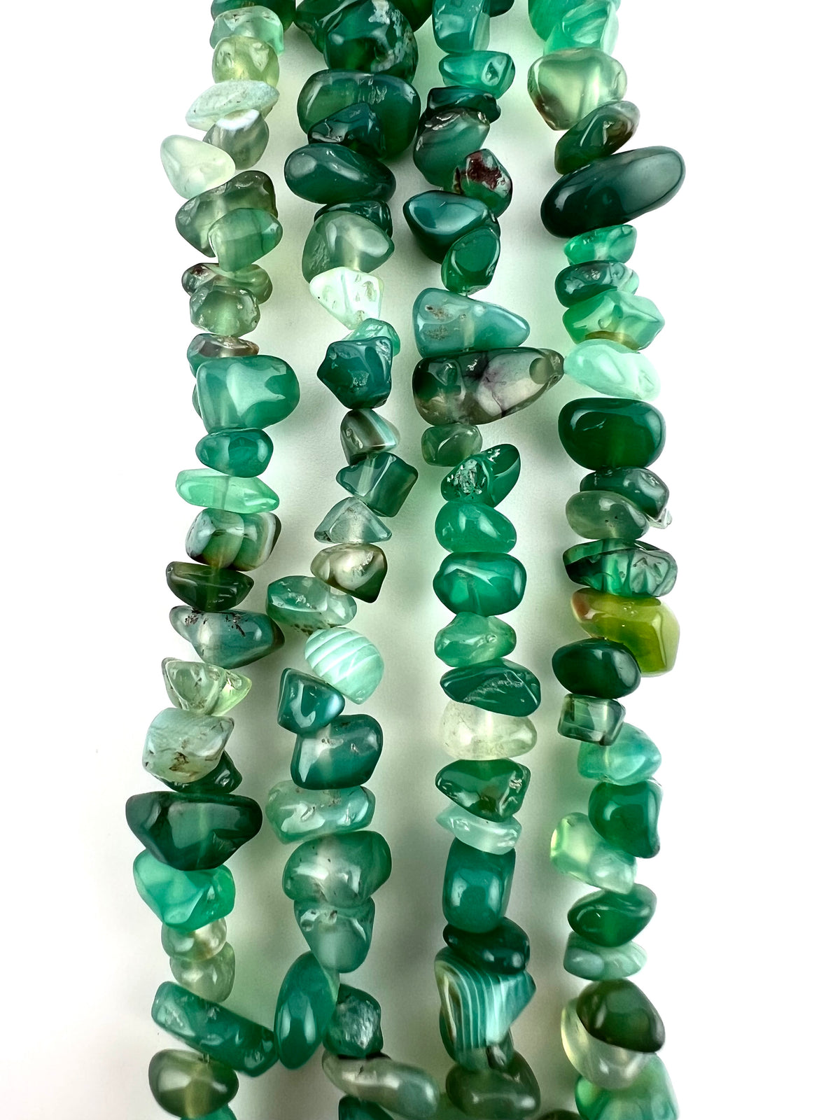 Natural Stone Green Agate Chip Beads 5-8mm