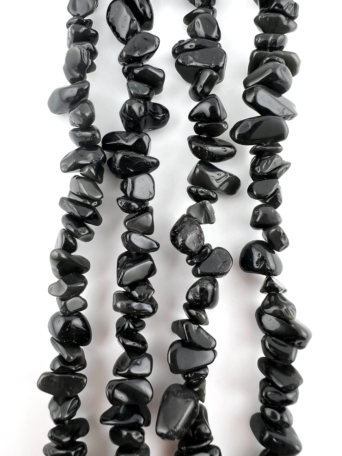 Natural Stone Black Obsidian Chip Beads 5-8mm