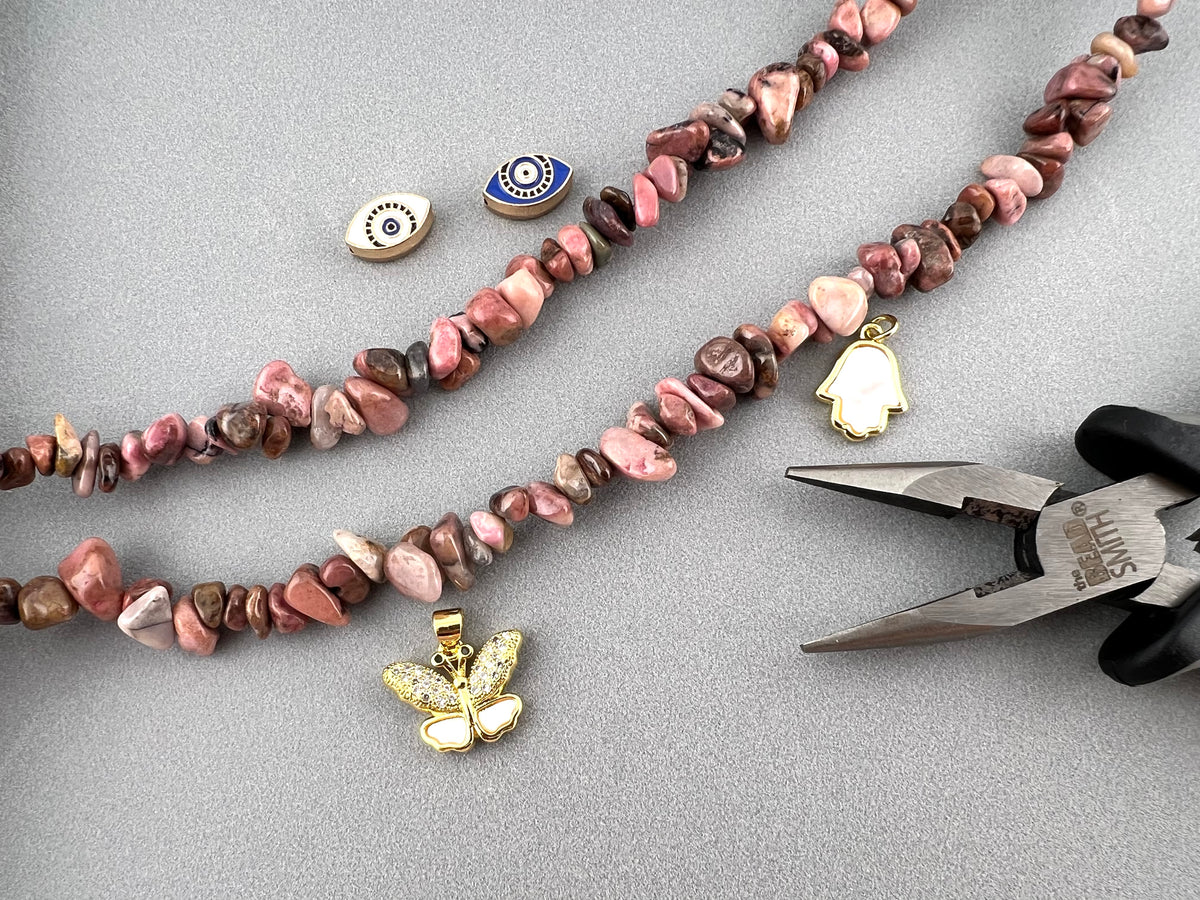 Natural Stone Rhodonite Chip Beads 5-8mm