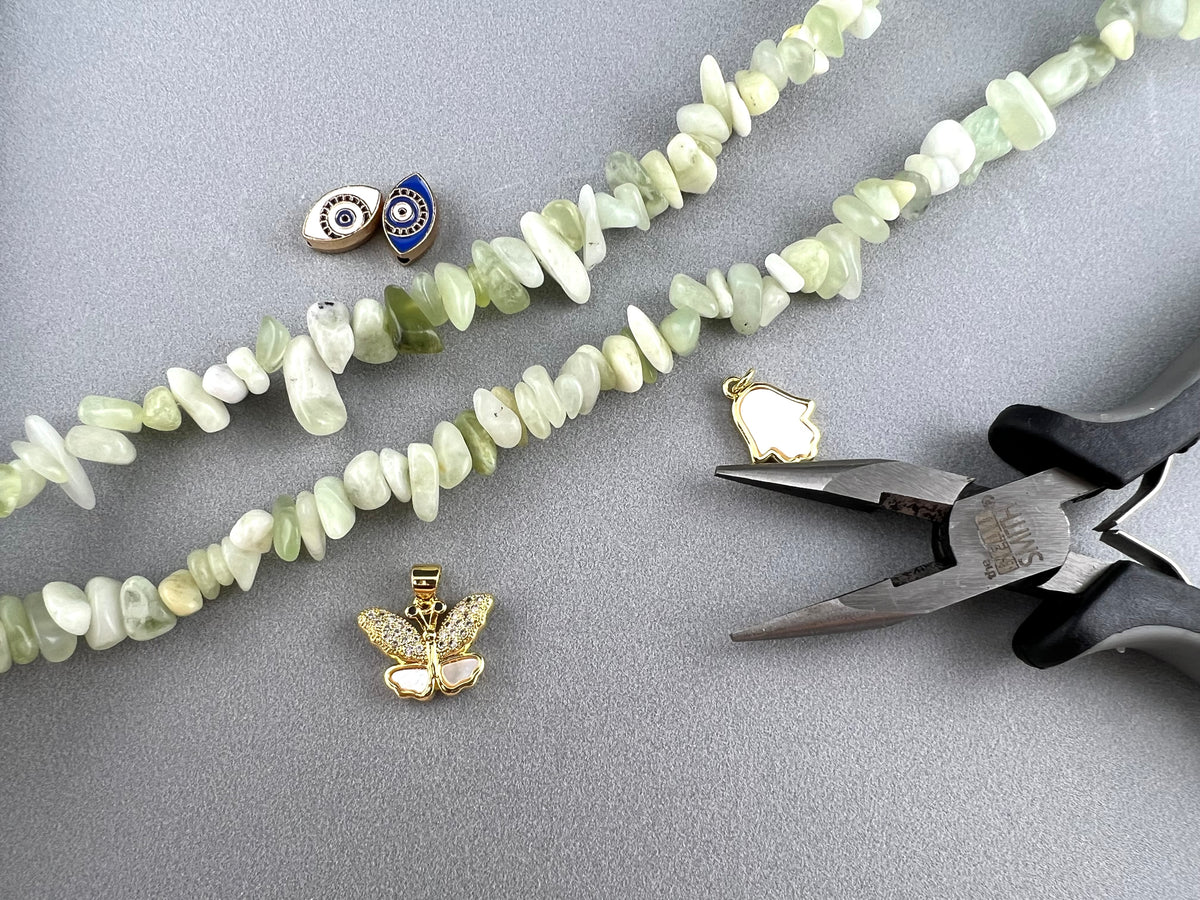 Natural Stone Mountain Jade Chip Beads 5-8mm