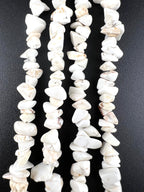 Natural Stone White Howlite Chip Beads 5-8mm