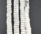 Silver Half Tila Hematite Beads 2.2x5.5mm