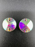 Glass Sew-on Round Shape Rhinestone Crystal AB
