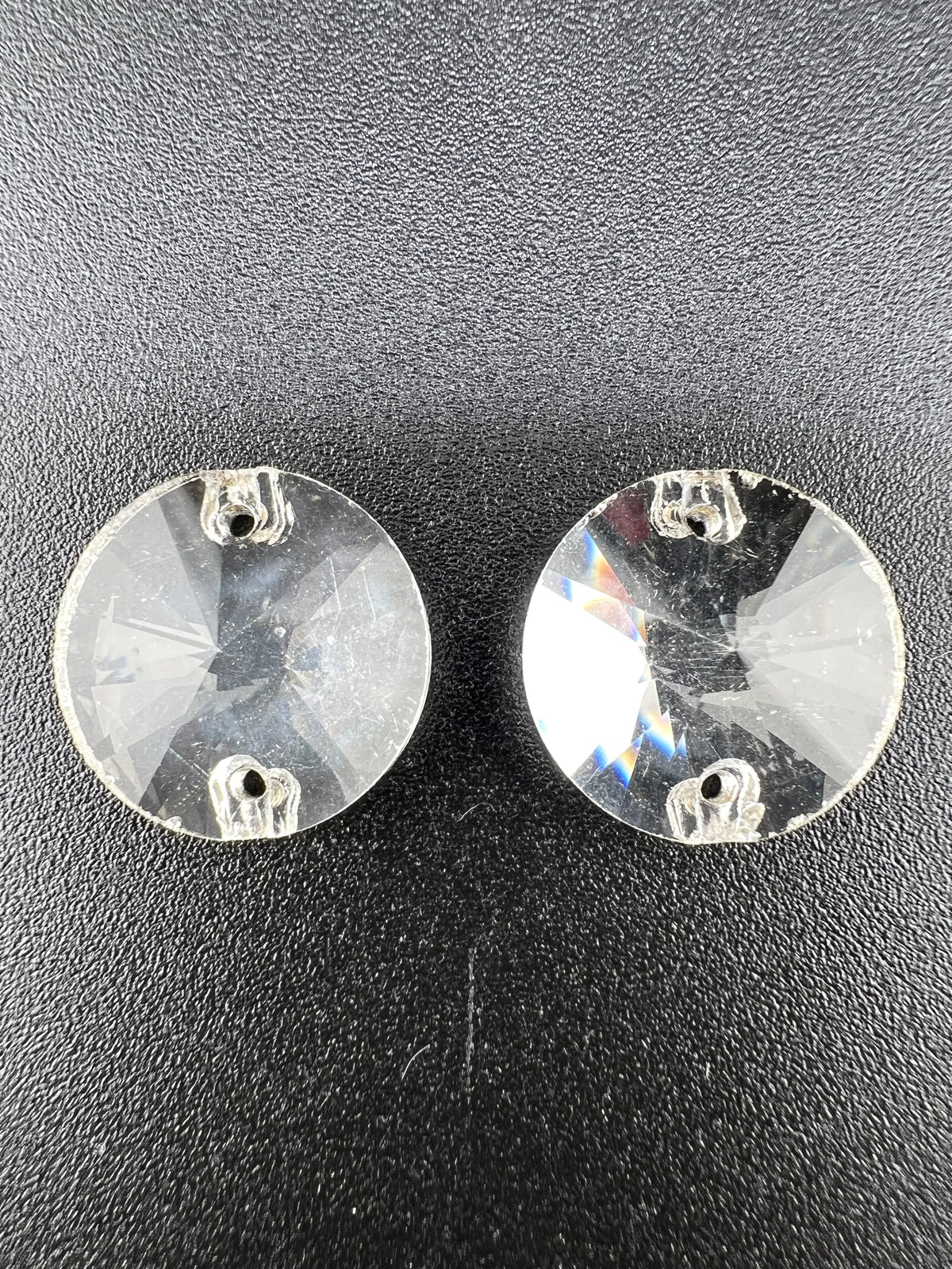 Glass Sew-on Round Shape Rhinestone Crystal Clear