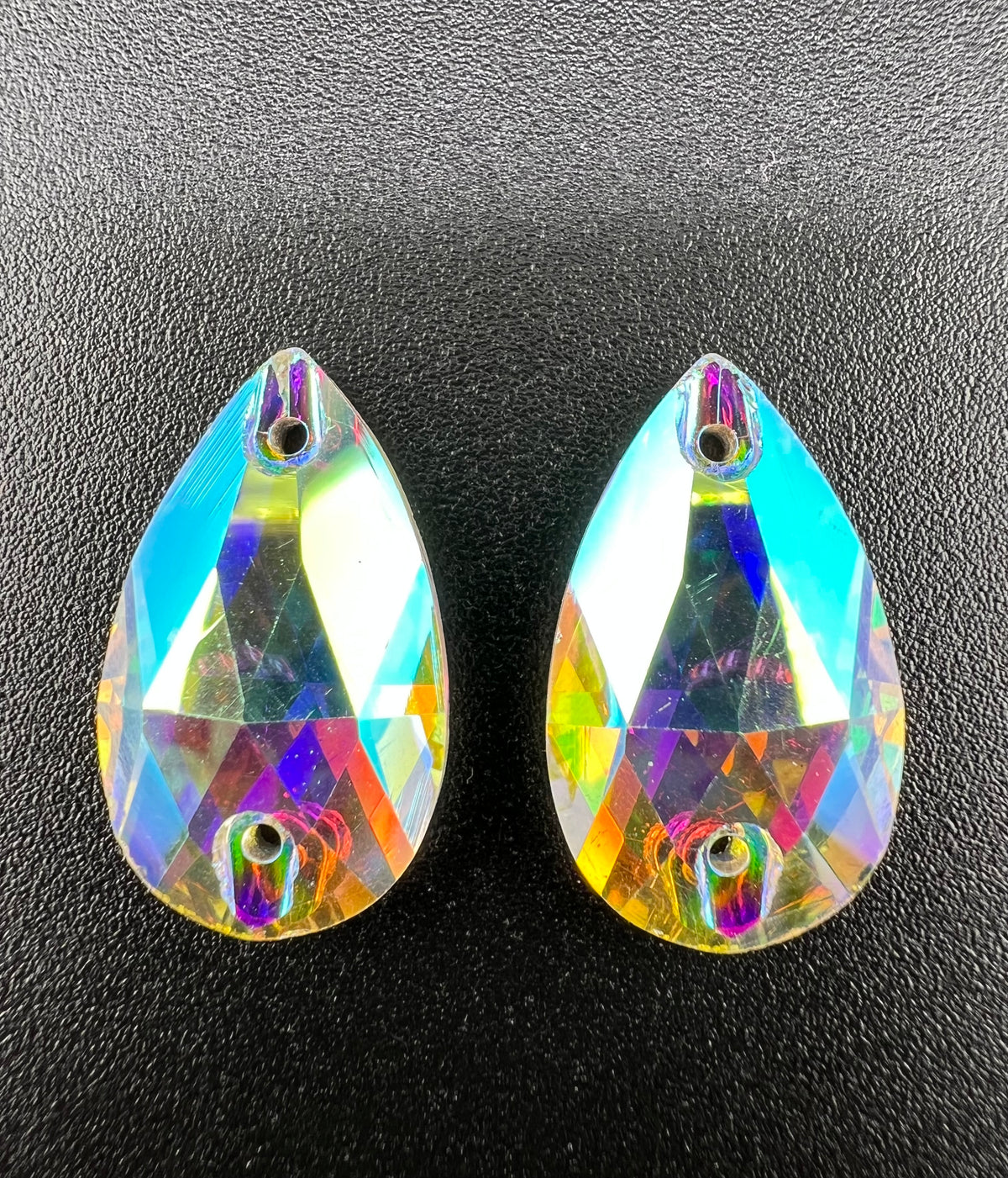 Glass Sew-on Tear Drop Shape Rhinestone Crystal AB