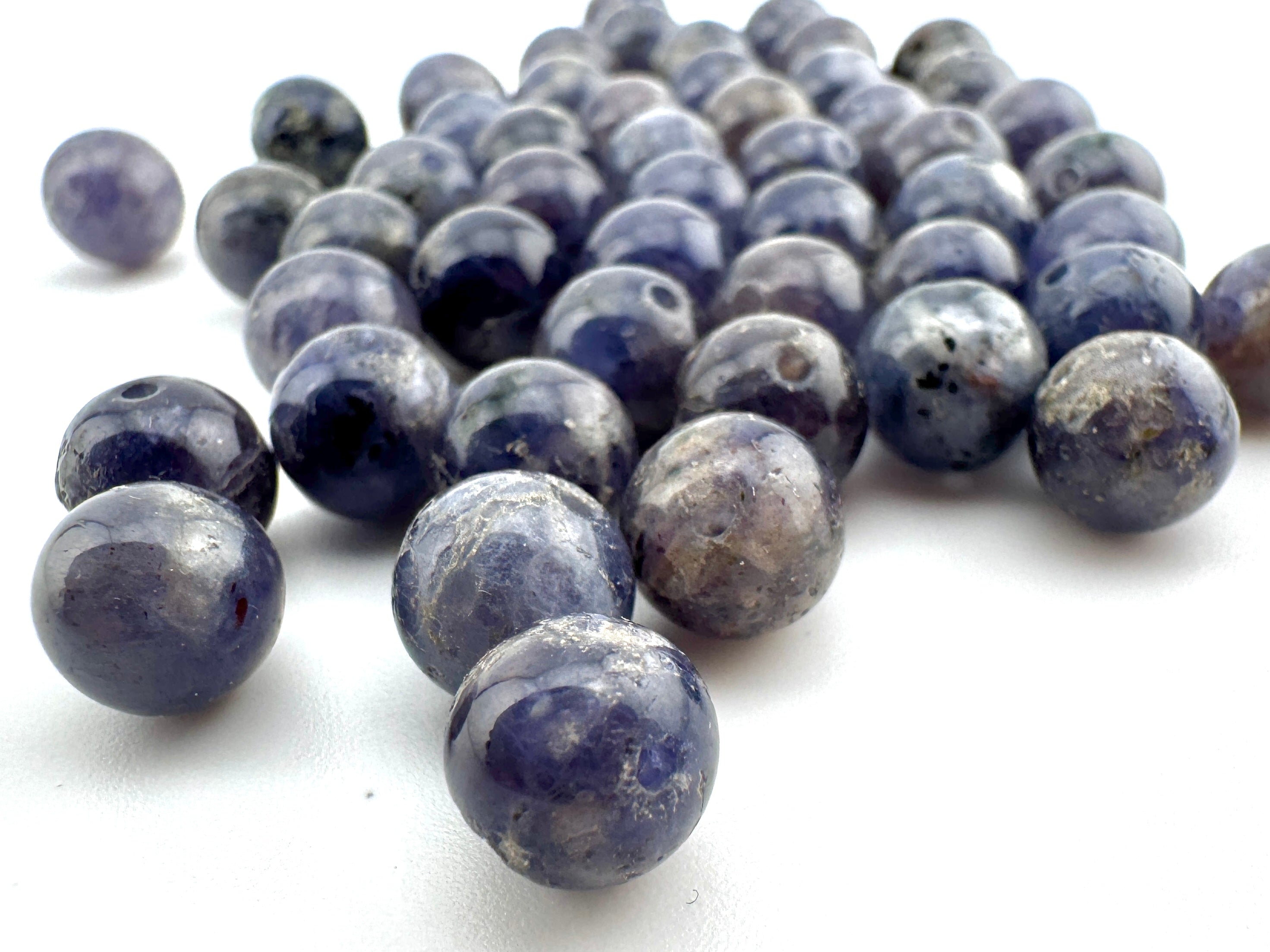 Iolite Beads Available in 6mm, 8mm, 10mm Sizes